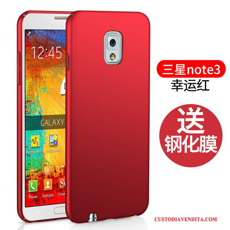 Custodia Samsung Galaxy Note 3 Silicone Coperchio Posteriore Difficile, Cover Samsung Galaxy Note 3 Protezione Tendenza Rosso