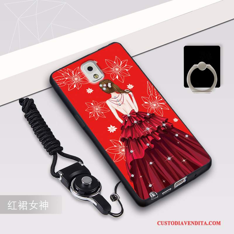 Custodia Samsung Galaxy Note 3 Silicone Morbidotelefono, Cover Samsung Galaxy Note 3 Protezione Anti-caduta Rosso