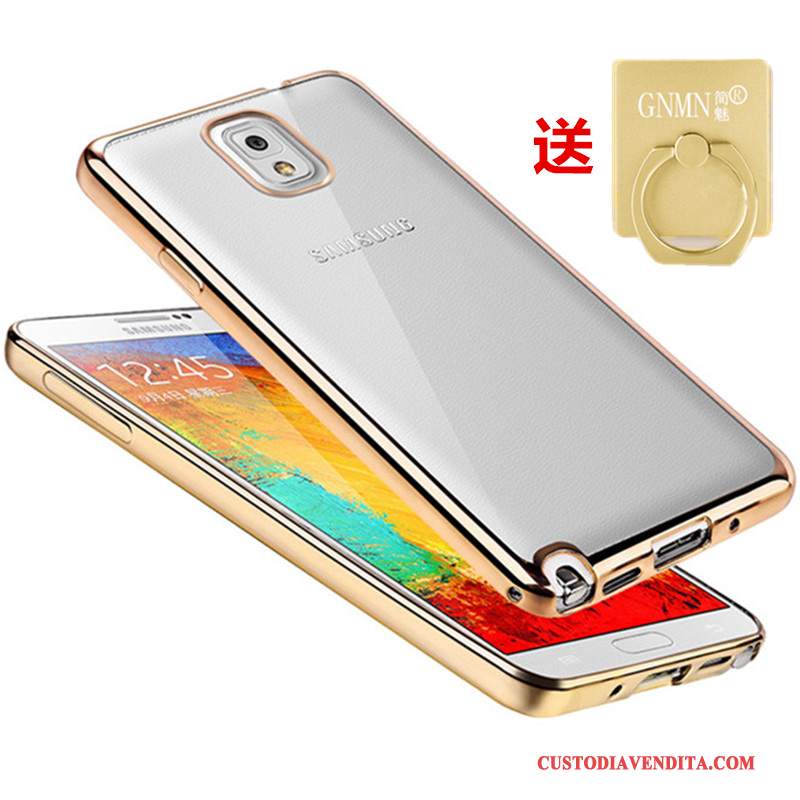 Custodia Samsung Galaxy Note 3 Silicone Oro Morbido, Cover Samsung Galaxy Note 3 Protezione Trasparente