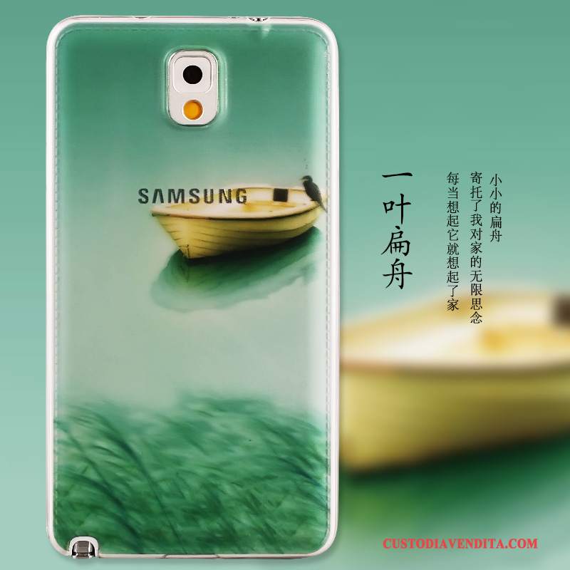 Custodia Samsung Galaxy Note 3 Silicone Verdetelefono, Cover Samsung Galaxy Note 3