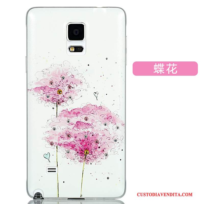 Custodia Samsung Galaxy Note 4 Cartone Animato Sottile Rosa, Cover Samsung Galaxy Note 4 Protezione Bellotelefono