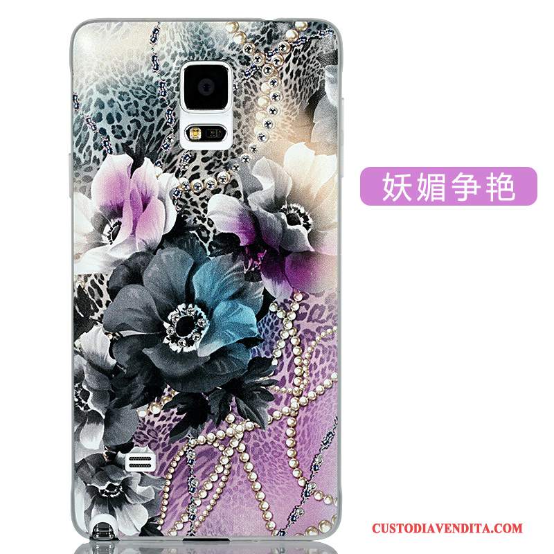 Custodia Samsung Galaxy Note 4 Cartone Animato Sottile Rosa, Cover Samsung Galaxy Note 4 Protezione Bellotelefono