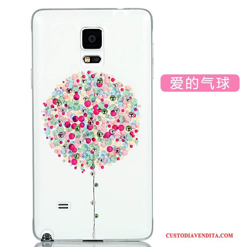 Custodia Samsung Galaxy Note 4 Cartone Animato Sottile Rosa, Cover Samsung Galaxy Note 4 Protezione Bellotelefono