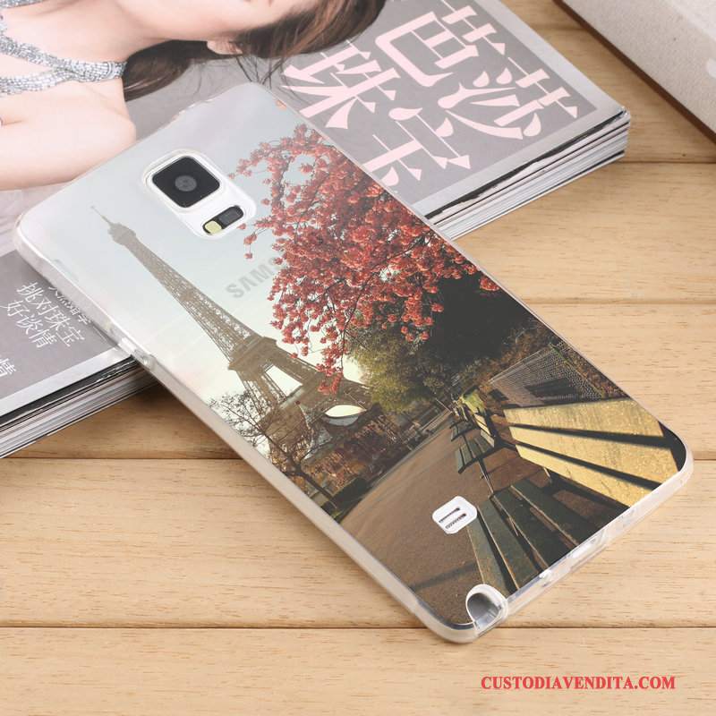 Custodia Samsung Galaxy Note 4 Creativo Trasparente Tendenza, Cover Samsung Galaxy Note 4 Silicone Tutto Incluso Morbido