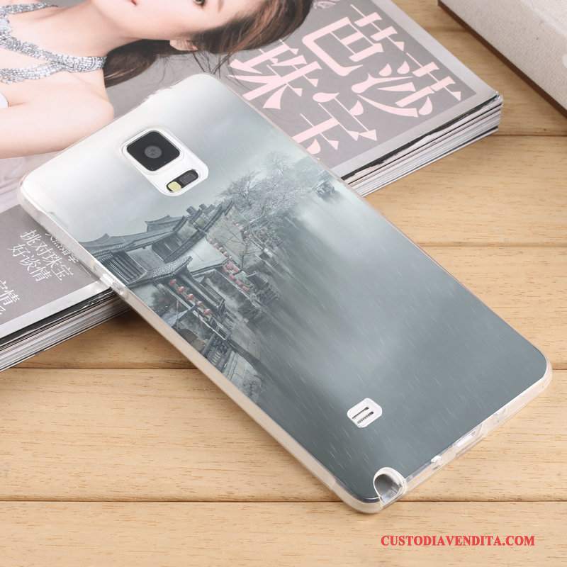 Custodia Samsung Galaxy Note 4 Creativo Trasparente Tendenza, Cover Samsung Galaxy Note 4 Silicone Tutto Incluso Morbido