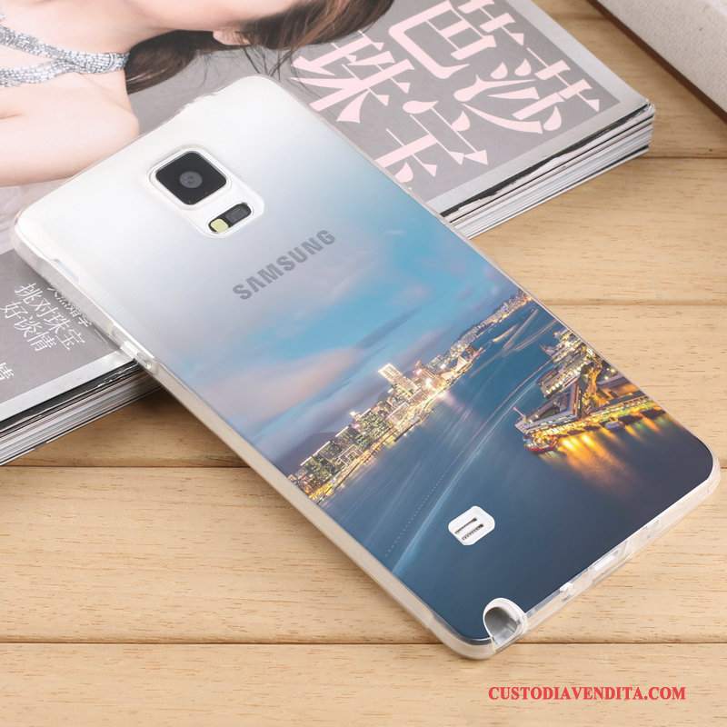 Custodia Samsung Galaxy Note 4 Creativo Trasparente Tendenza, Cover Samsung Galaxy Note 4 Silicone Tutto Incluso Morbido