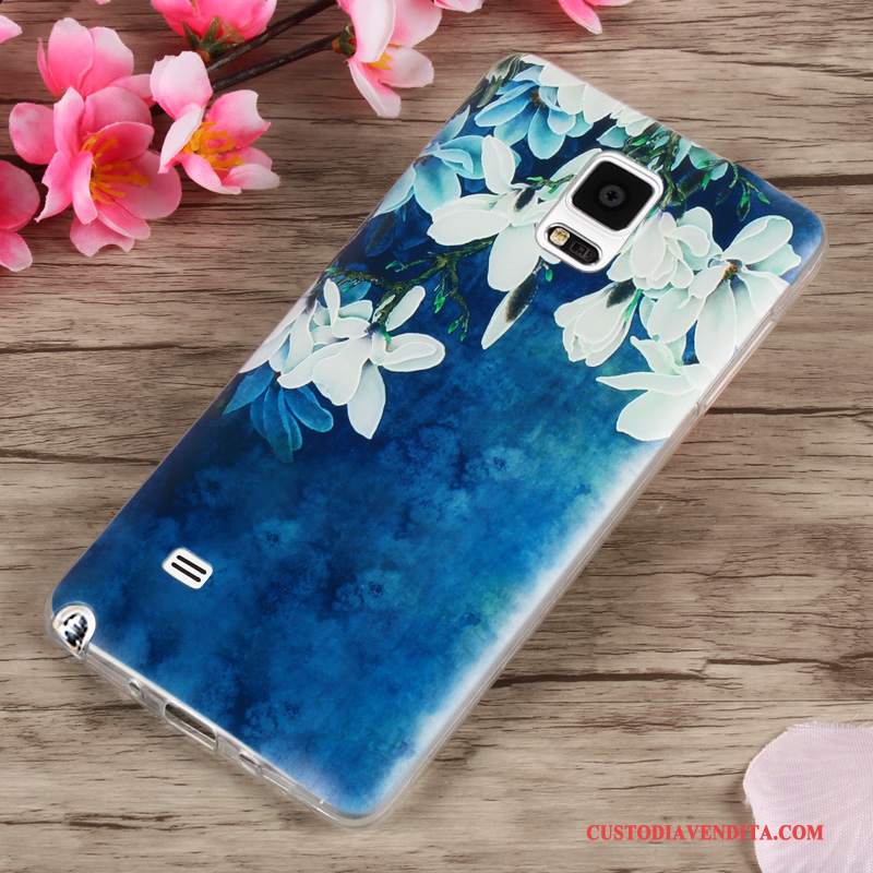 Custodia Samsung Galaxy Note 4 Creativo Verde Morbido, Cover Samsung Galaxy Note 4 Silicone Telefono Anti-caduta