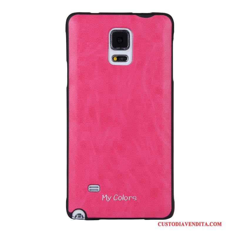 Custodia Samsung Galaxy Note 4 Pelle Telefono Rosso, Cover Samsung Galaxy Note 4 Protezione Morbido Affari