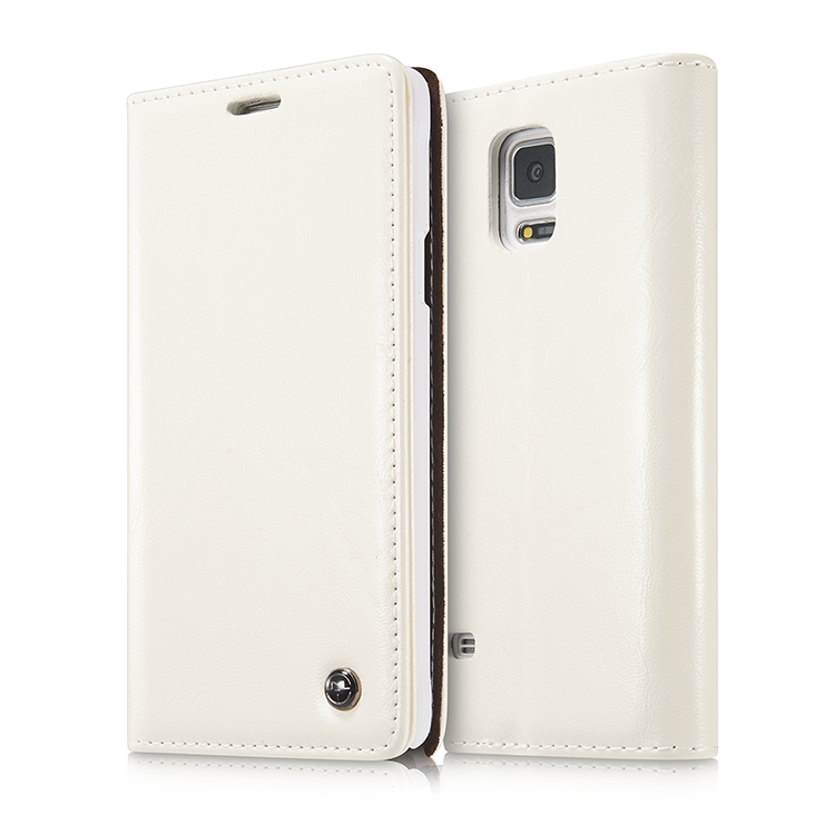 Custodia Samsung Galaxy Note 4 Portafoglio Bianco Mucca, Cover Samsung Galaxy Note 4 Protezione Affari Carta