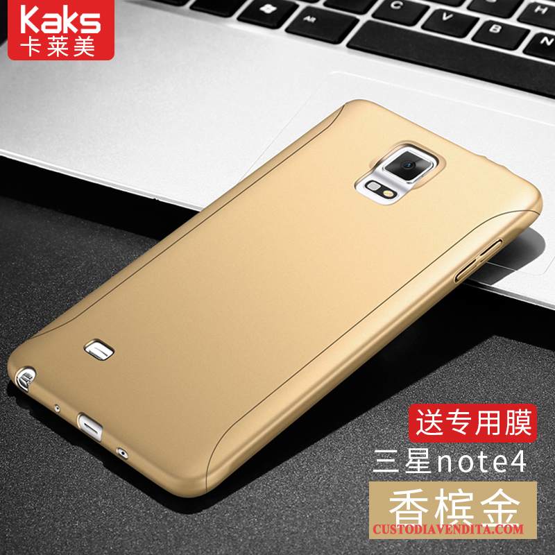 Custodia Samsung Galaxy Note 4 Protezione Difficile Oro, Cover Samsung Galaxy Note 4 Anti-caduta Tutto Incluso