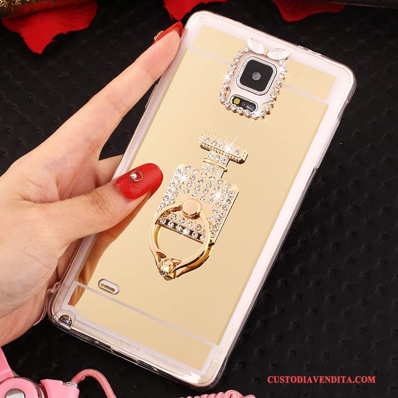 Custodia Samsung Galaxy Note 4 Protezione Morbido Oro, Cover Samsung Galaxy Note 4 Telefono Ornamenti Appesi