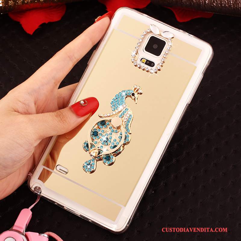 Custodia Samsung Galaxy Note 4 Protezione Morbido Oro, Cover Samsung Galaxy Note 4 Telefono Ornamenti Appesi