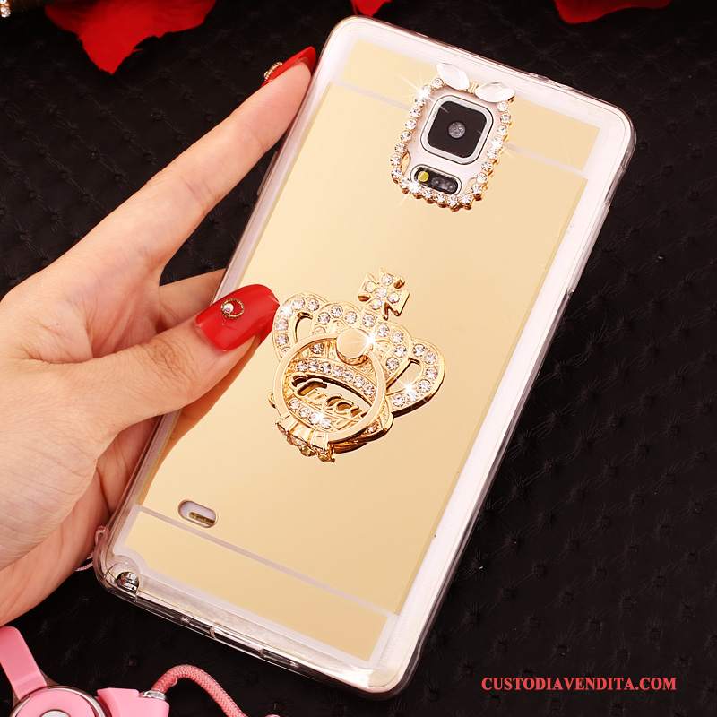 Custodia Samsung Galaxy Note 4 Protezione Morbido Oro, Cover Samsung Galaxy Note 4 Telefono Ornamenti Appesi