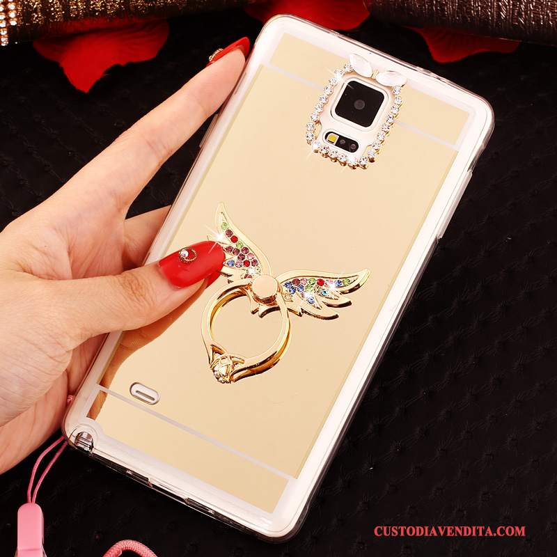 Custodia Samsung Galaxy Note 4 Protezione Morbido Oro, Cover Samsung Galaxy Note 4 Telefono Ornamenti Appesi