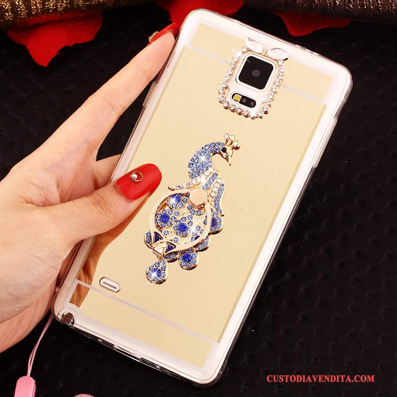 Custodia Samsung Galaxy Note 4 Protezione Morbido Oro, Cover Samsung Galaxy Note 4 Telefono Ornamenti Appesi