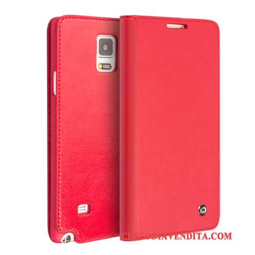 Custodia Samsung Galaxy Note 4 Protezione Rosso, Cover Samsung Galaxy Note 4 Pelle