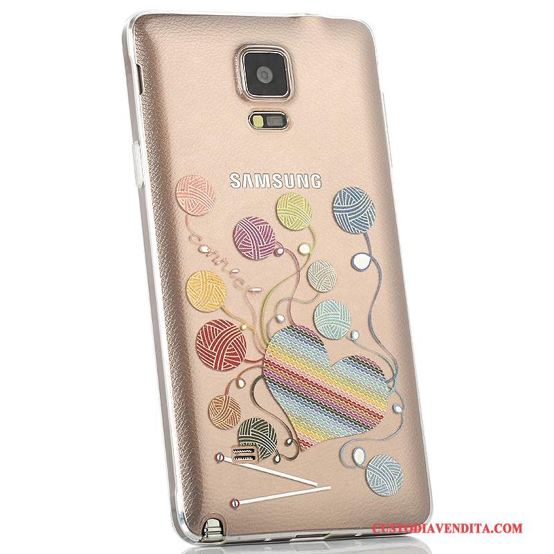 Custodia Samsung Galaxy Note 4 Protezione Trasparente Coperchio Posteriore, Cover Samsung Galaxy Note 4 Colore Anti-caduta Sottile