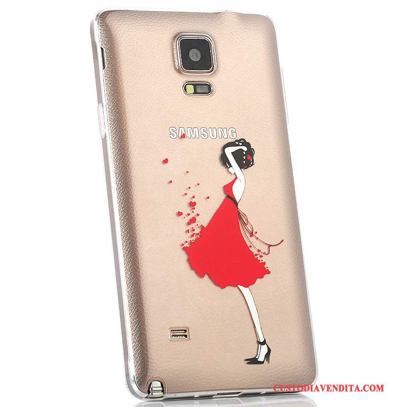 Custodia Samsung Galaxy Note 4 Protezione Trasparente Coperchio Posteriore, Cover Samsung Galaxy Note 4 Colore Anti-caduta Sottile