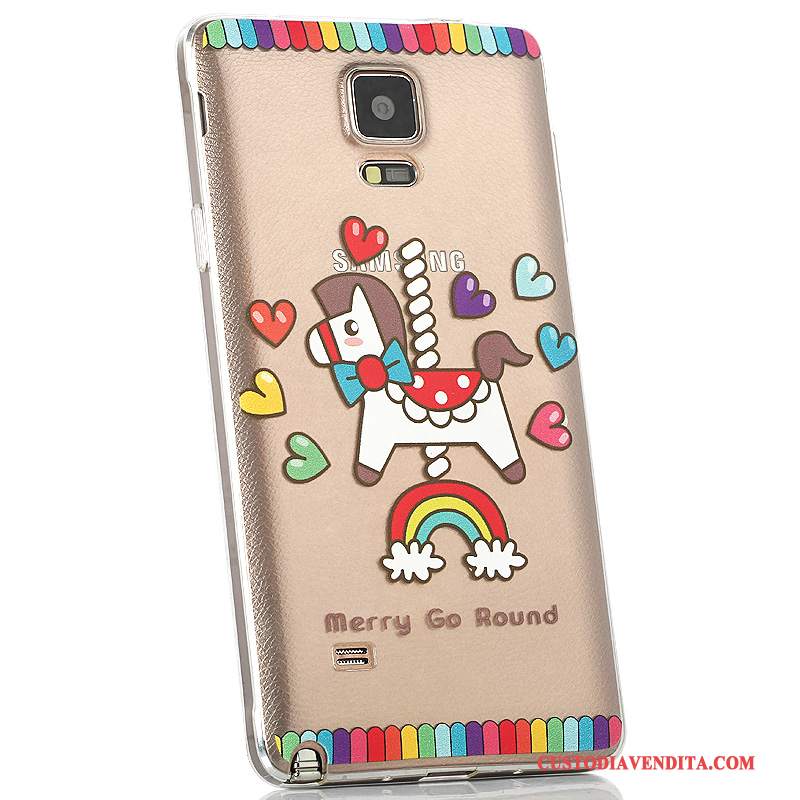 Custodia Samsung Galaxy Note 4 Protezione Trasparente Coperchio Posteriore, Cover Samsung Galaxy Note 4 Colore Anti-caduta Sottile