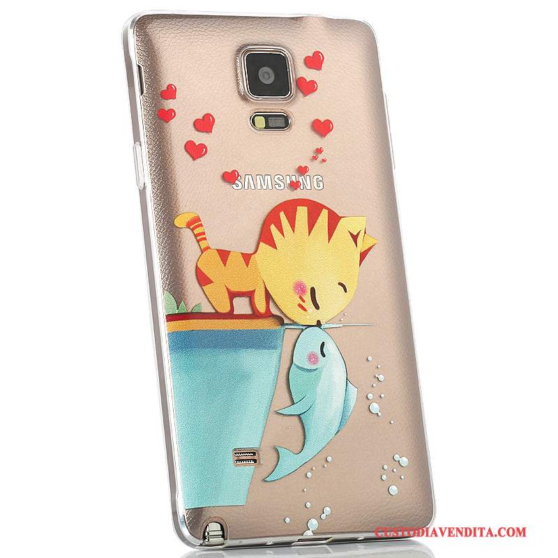 Custodia Samsung Galaxy Note 4 Protezione Trasparente Coperchio Posteriore, Cover Samsung Galaxy Note 4 Colore Anti-caduta Sottile