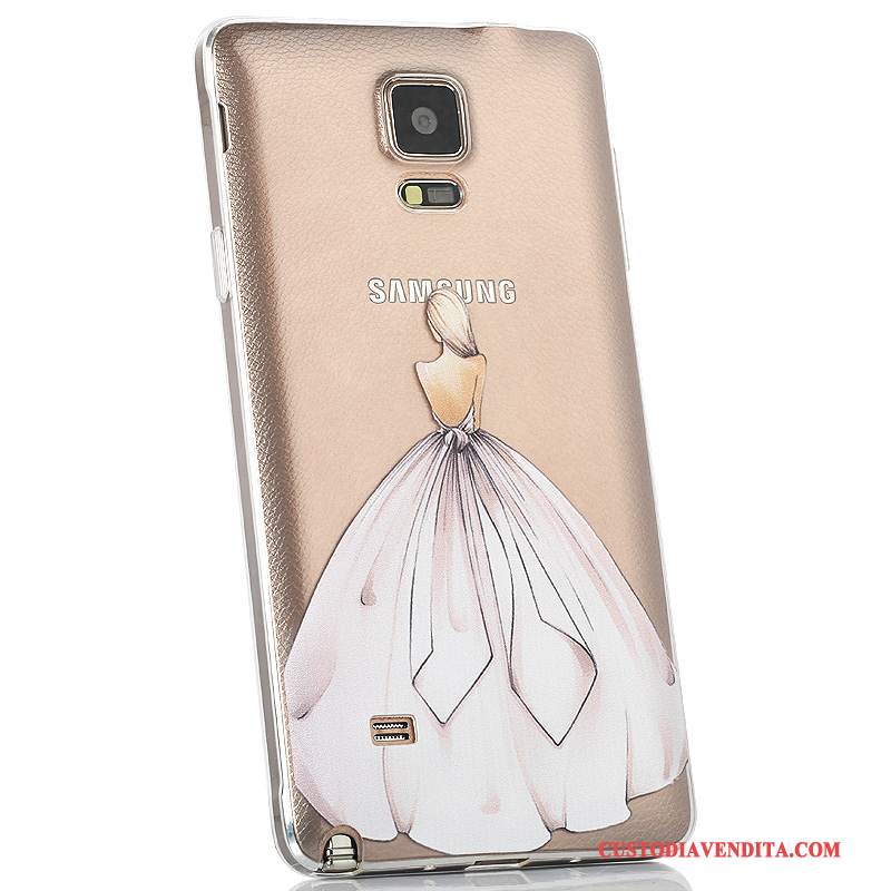 Custodia Samsung Galaxy Note 4 Protezione Trasparente Coperchio Posteriore, Cover Samsung Galaxy Note 4 Colore Anti-caduta Sottile