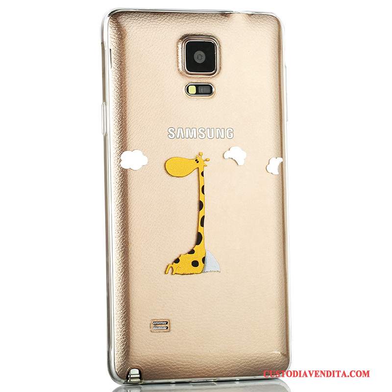 Custodia Samsung Galaxy Note 4 Protezione Trasparente Coperchio Posteriore, Cover Samsung Galaxy Note 4 Colore Anti-caduta Sottile