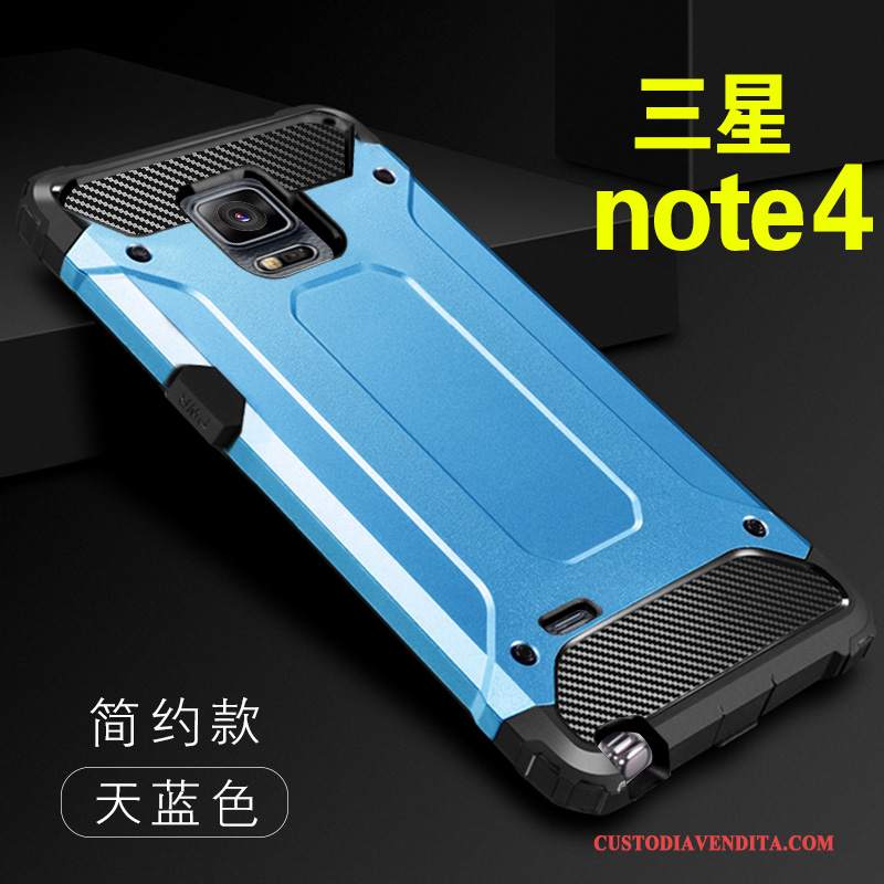 Custodia Samsung Galaxy Note 4 Silicone Nero Tutto Incluso, Cover Samsung Galaxy Note 4 Creativo Difficiletelefono