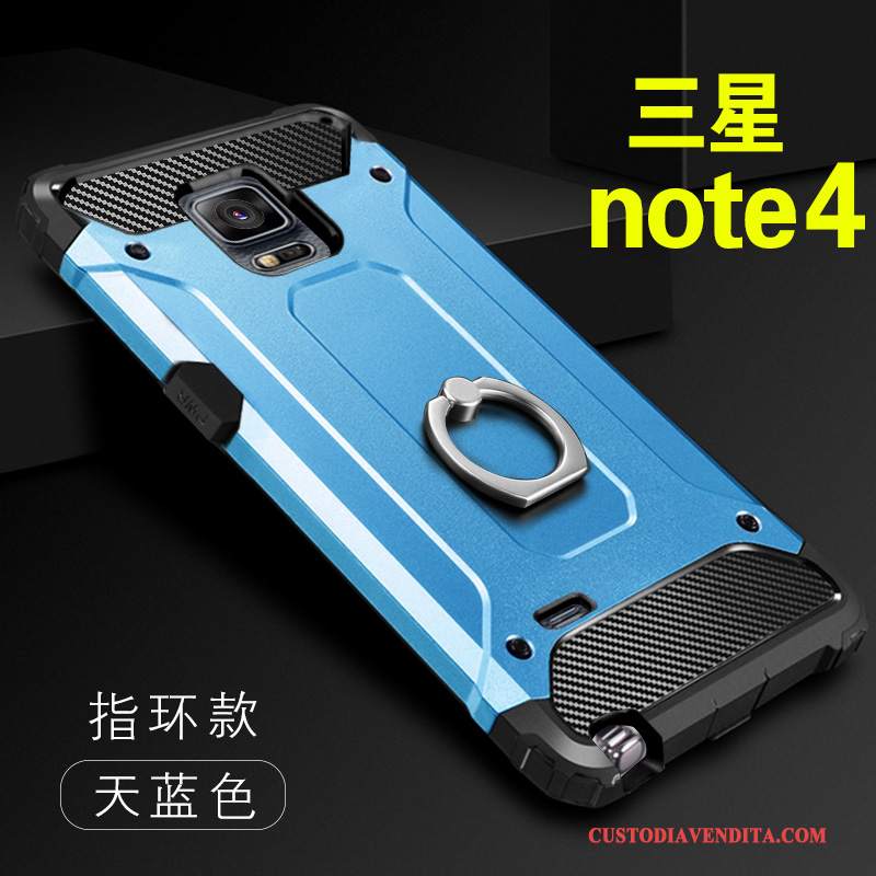 Custodia Samsung Galaxy Note 4 Silicone Nero Tutto Incluso, Cover Samsung Galaxy Note 4 Creativo Difficiletelefono