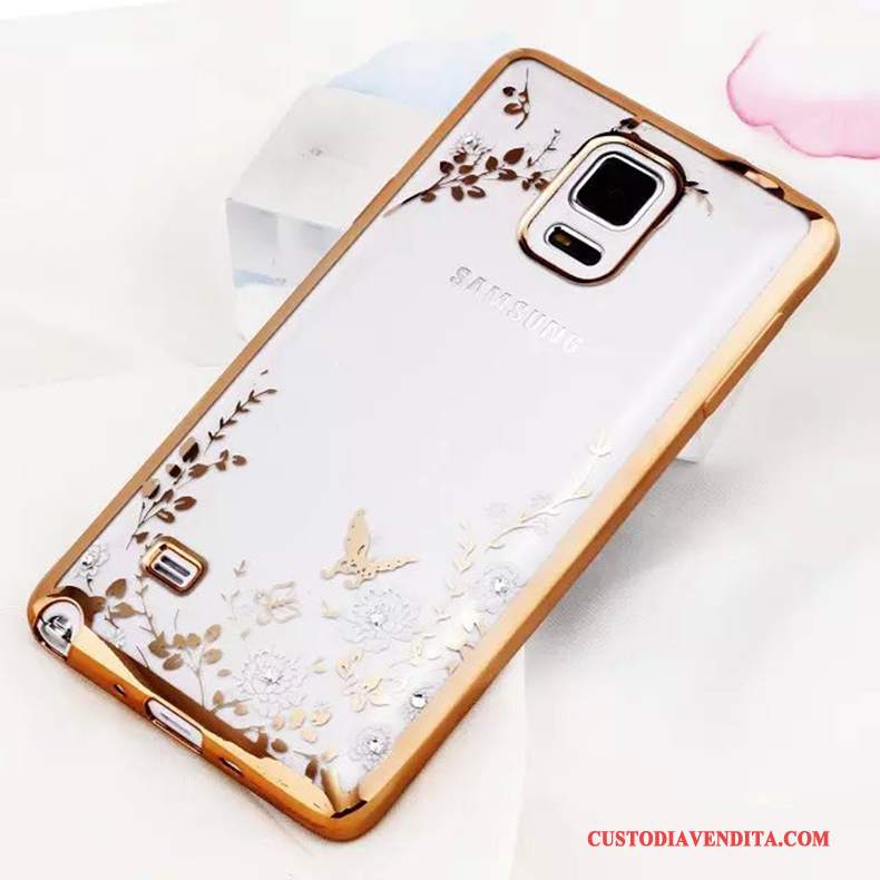 Custodia Samsung Galaxy Note 4 Silicone Oro Morbido, Cover Samsung Galaxy Note 4 Protezione Anti-caduta Hemming