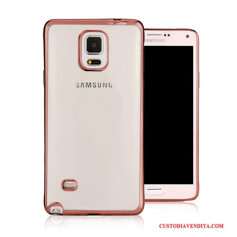 Custodia Samsung Galaxy Note 4 Silicone Placcatura Morbido, Cover Samsung Galaxy Note 4 Protezione Trasparentetelefono