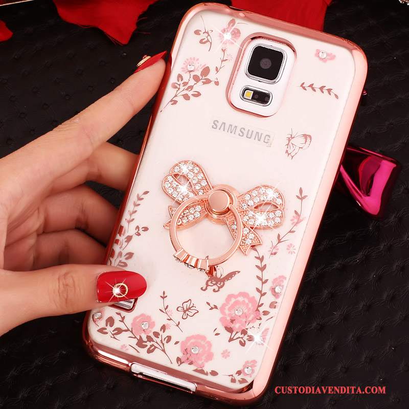 Custodia Samsung Galaxy Note 4 Silicone Ring Rosa, Cover Samsung Galaxy Note 4 Protezione Telefono