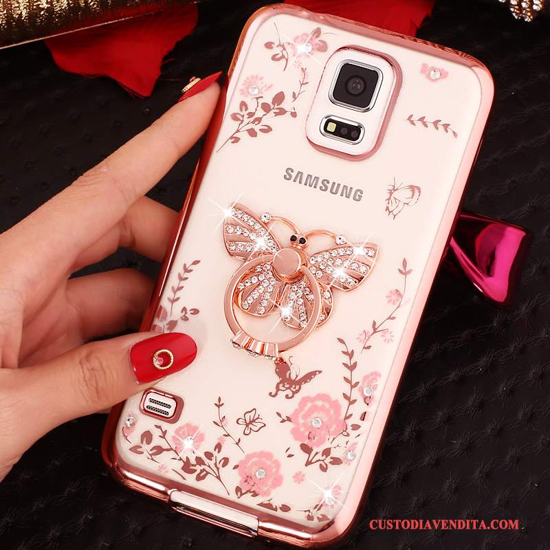 Custodia Samsung Galaxy Note 4 Silicone Ring Rosa, Cover Samsung Galaxy Note 4 Protezione Telefono