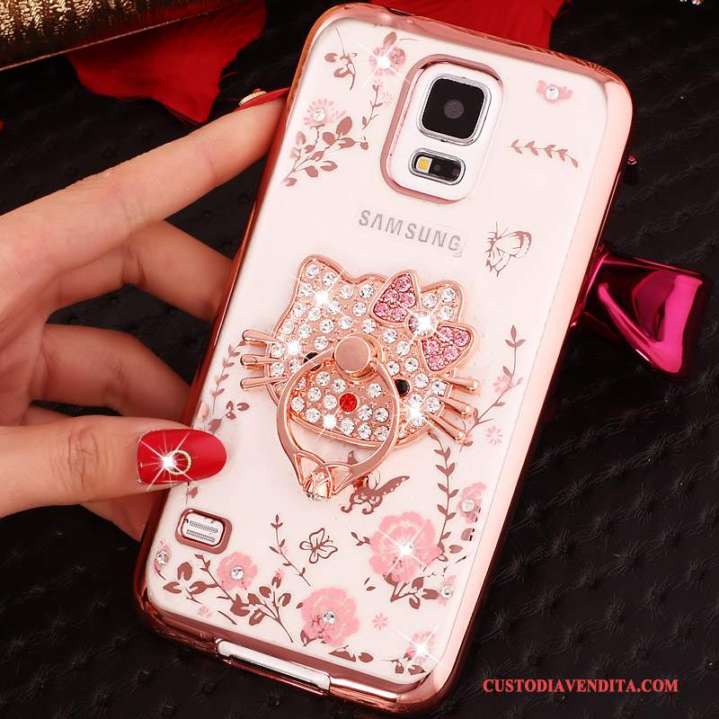 Custodia Samsung Galaxy Note 4 Silicone Ring Rosa, Cover Samsung Galaxy Note 4 Protezione Telefono