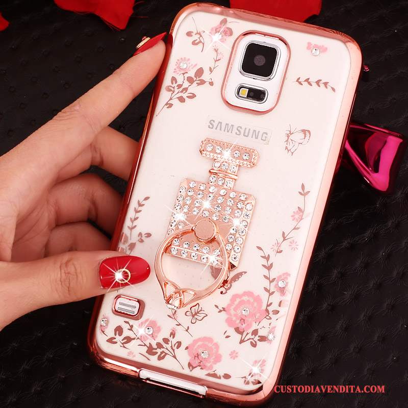 Custodia Samsung Galaxy Note 4 Silicone Ring Rosa, Cover Samsung Galaxy Note 4 Protezione Telefono