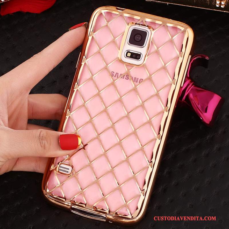 Custodia Samsung Galaxy Note 4 Strass Rosa Morbido, Cover Samsung Galaxy Note 4 Silicone Sottile Ring