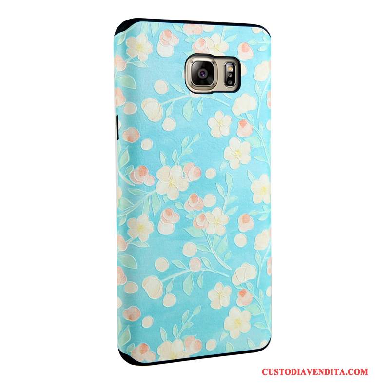 Custodia Samsung Galaxy Note 5 Colore Tendenzatelefono, Cover Samsung Galaxy Note 5 Cartone Animato Morbido Blu