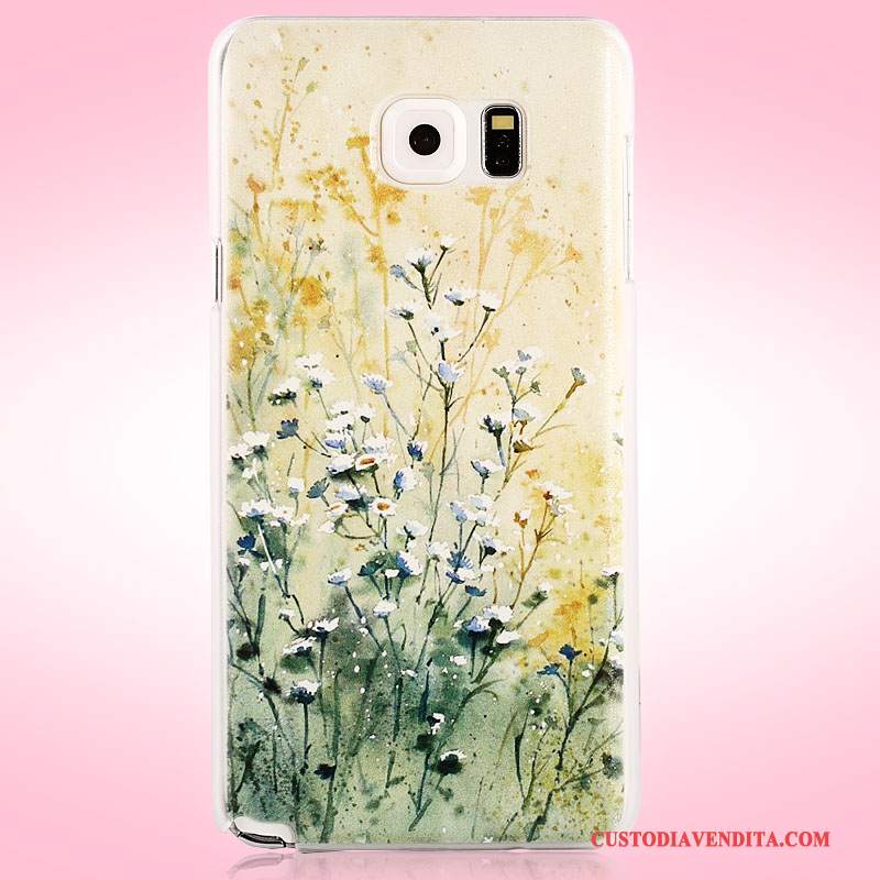 Custodia Samsung Galaxy Note 5 Colore Verde Macchiati, Cover Samsung Galaxy Note 5 Protezione Nuovotelefono