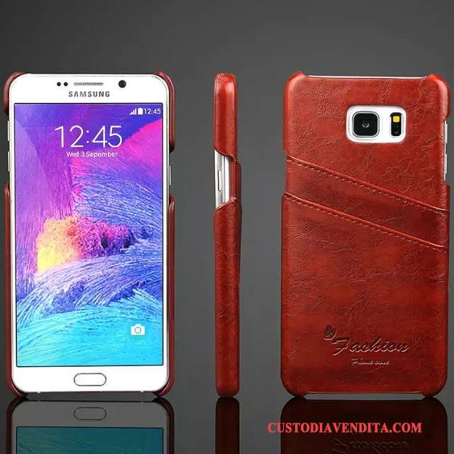 Custodia Samsung Galaxy Note 5 Pelle Di Personalità Coperchio Posteriore, Cover Samsung Galaxy Note 5 Protezione Carta Blu