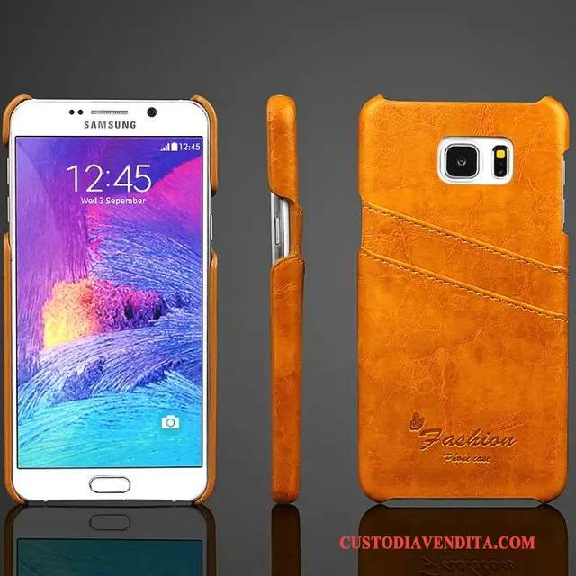 Custodia Samsung Galaxy Note 5 Pelle Di Personalità Coperchio Posteriore, Cover Samsung Galaxy Note 5 Protezione Carta Blu