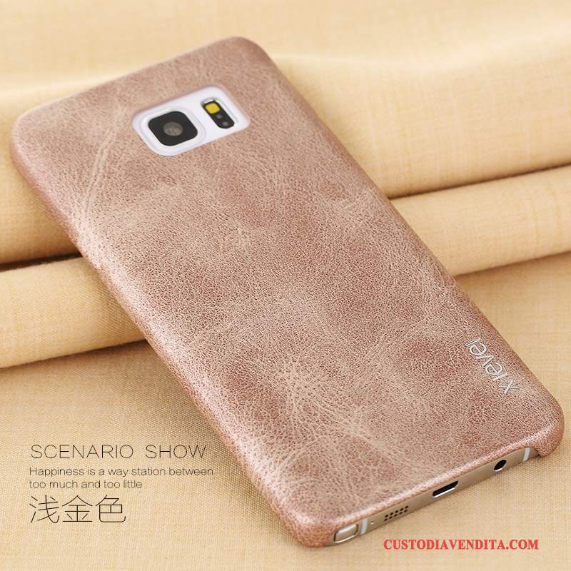 Custodia Samsung Galaxy Note 5 Pelle Sottile Affari, Cover Samsung Galaxy Note 5 Protezione Anti-caduta Marrone