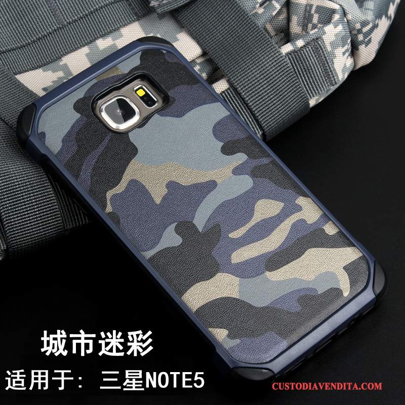 Custodia Samsung Galaxy Note 5 Protezione Camuffamento Anti-caduta, Cover Samsung Galaxy Note 5 Creativo Telefono Verde