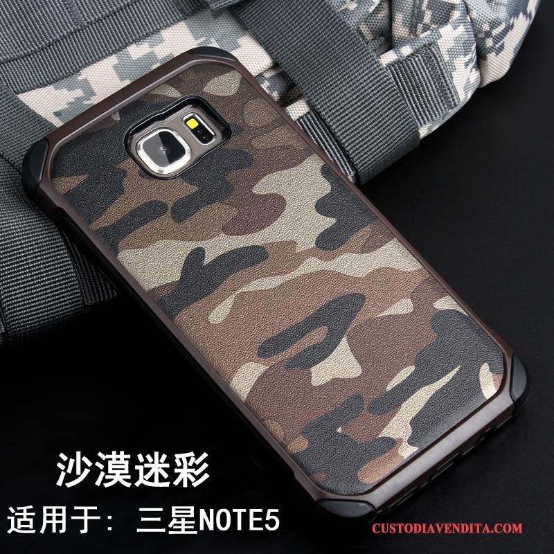 Custodia Samsung Galaxy Note 5 Protezione Camuffamento Anti-caduta, Cover Samsung Galaxy Note 5 Creativo Telefono Verde