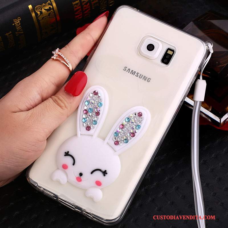 Custodia Samsung Galaxy Note 5 Protezione Porpora Trasparente, Cover Samsung Galaxy Note 5 Strass Ornamenti Appesitelefono