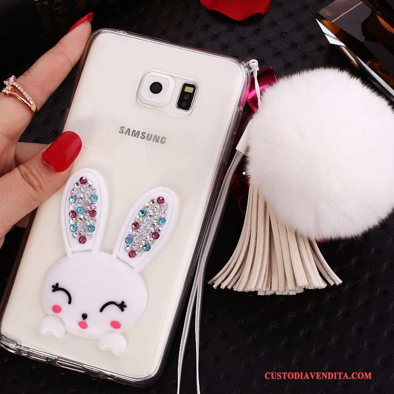 Custodia Samsung Galaxy Note 5 Protezione Porpora Trasparente, Cover Samsung Galaxy Note 5 Strass Ornamenti Appesitelefono