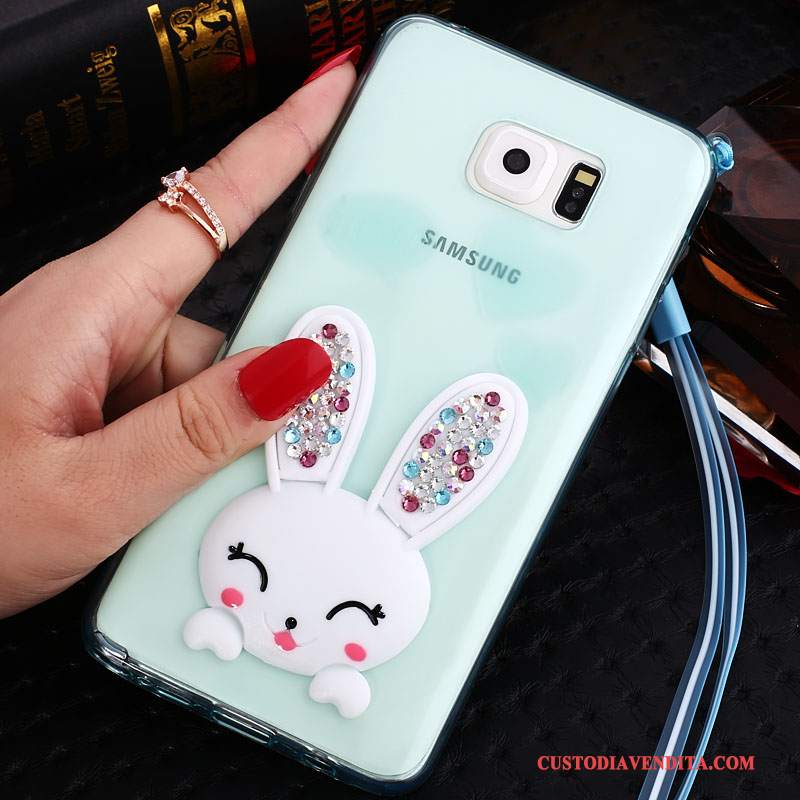 Custodia Samsung Galaxy Note 5 Protezione Porpora Trasparente, Cover Samsung Galaxy Note 5 Strass Ornamenti Appesitelefono