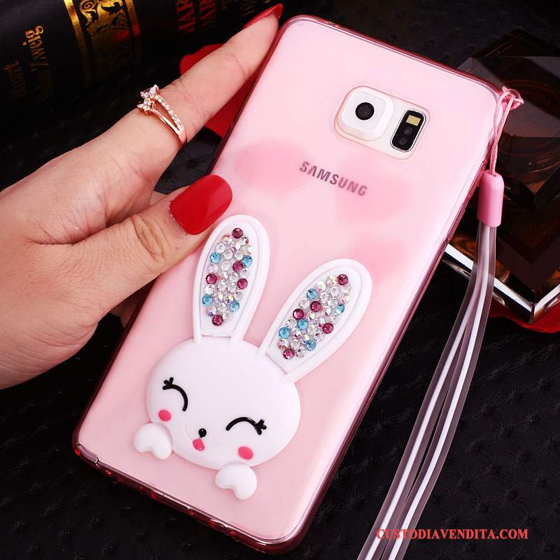 Custodia Samsung Galaxy Note 5 Protezione Porpora Trasparente, Cover Samsung Galaxy Note 5 Strass Ornamenti Appesitelefono