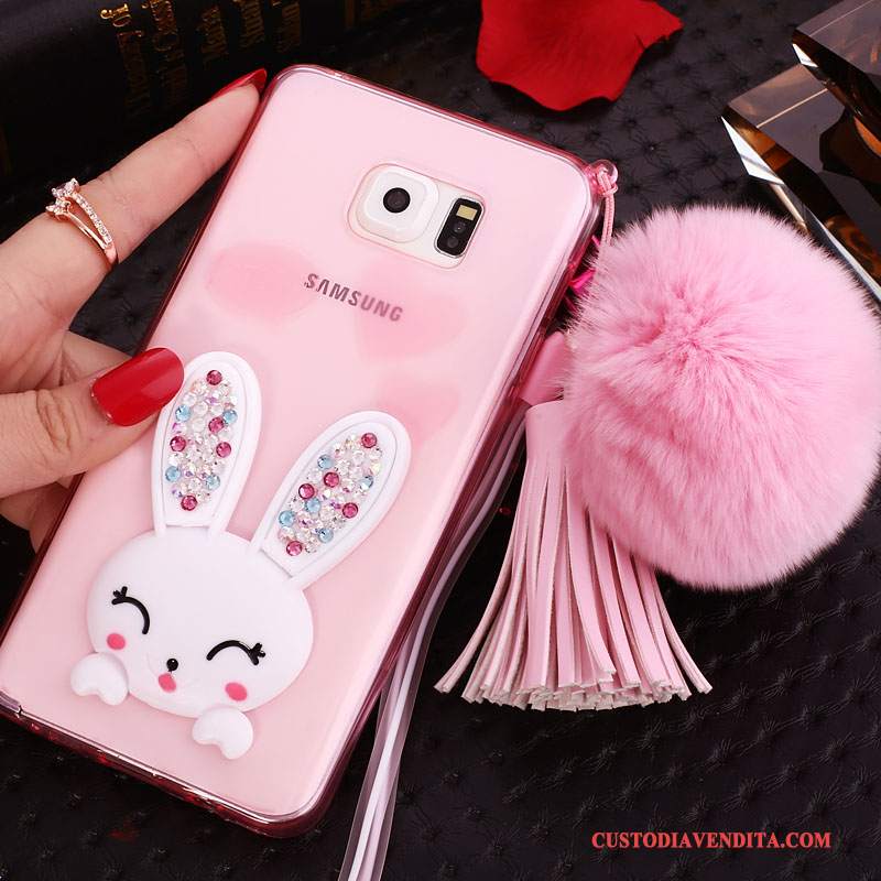 Custodia Samsung Galaxy Note 5 Protezione Porpora Trasparente, Cover Samsung Galaxy Note 5 Strass Ornamenti Appesitelefono