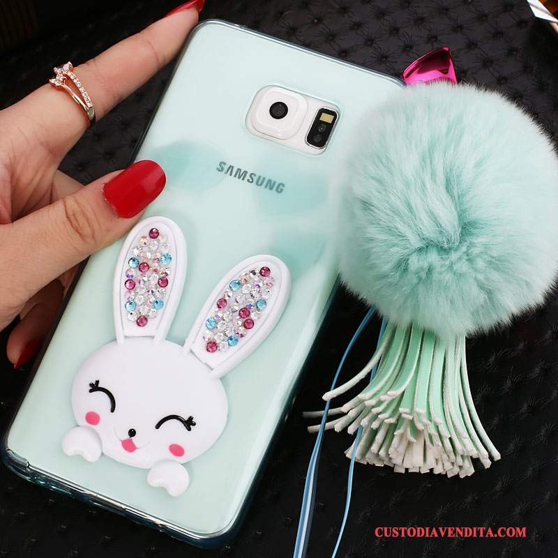 Custodia Samsung Galaxy Note 5 Protezione Porpora Trasparente, Cover Samsung Galaxy Note 5 Strass Ornamenti Appesitelefono