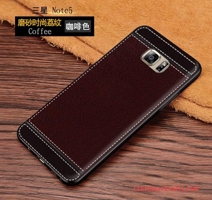 Custodia Samsung Galaxy Note 5 Protezione Rosso Macchiati, Cover Samsung Galaxy Note 5 Tendenza Anti-caduta