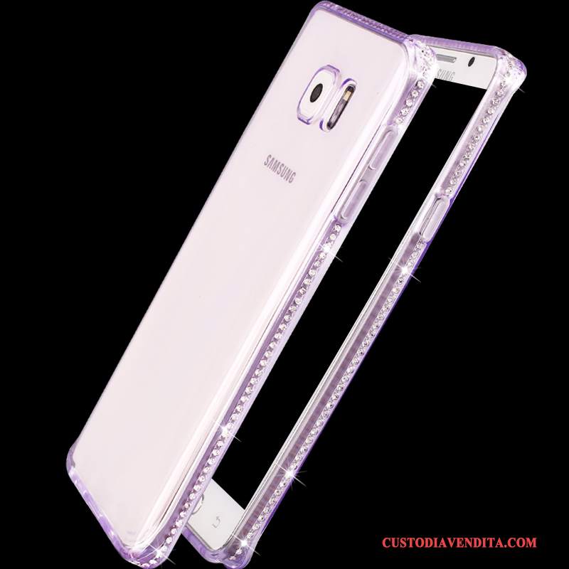 Custodia Samsung Galaxy Note 5 Protezione Telefono Morbido, Cover Samsung Galaxy Note 5 Strass Oro